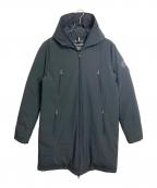 ECOALFエコアルフ）の古着「中綿コート　ロングコート　アウター　ダブルジップ」｜ブラック