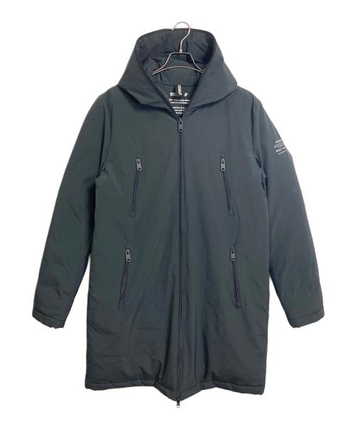 ECOALF（エコアルフ）ECOALF (エコアルフ) 中綿コート　ロングコート　アウター　ダブルジップ ブラック サイズ:XLの古着・服飾アイテム