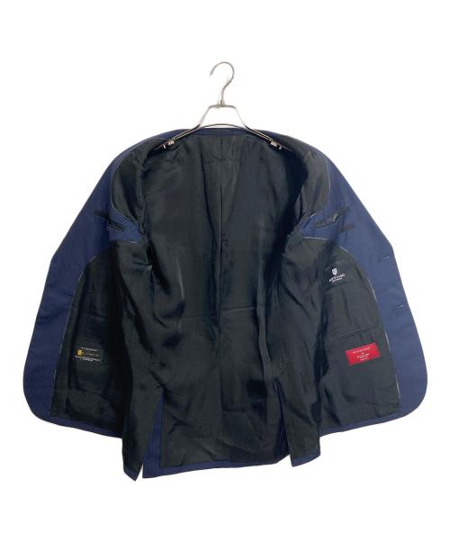 BLACK LABEL CRESTBRIDGE（ブラックレーベル クレストブリッジ）BLACK LABEL CRESTBRIDGE (ブラックレーベル クレストブリッジ) セットアップスーツ　パンツスーツ　2Bジャケット　ジャケット　パンツ　ストライプ　日本製 ネイビー サイズ:98-86-180 42Lの古着・服飾アイテム