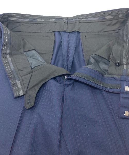 BLACK LABEL CRESTBRIDGE（ブラックレーベル クレストブリッジ）BLACK LABEL CRESTBRIDGE (ブラックレーベル クレストブリッジ) セットアップスーツ　パンツスーツ　2Bジャケット　ジャケット　パンツ　ストライプ　日本製 ネイビー サイズ:98-86-180 42Lの古着・服飾アイテム