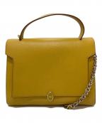 ANYA HINDMARCHアニヤ・ハインドマーチ）の古着「チェーンショルダーバッグ　2WAYバッグ　ハンドバッグ　ショルダーバッグ　バサースト」｜イエロー