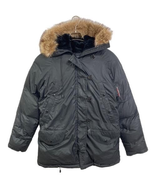 POLO JEANS CO.（ポロジーンズカンパニー）POLO JEANS CO. (ポロジーンズカンパニー) ダウンジャケット　アウター　フード付き ファー付き ブラック サイズ:Sの古着・服飾アイテム