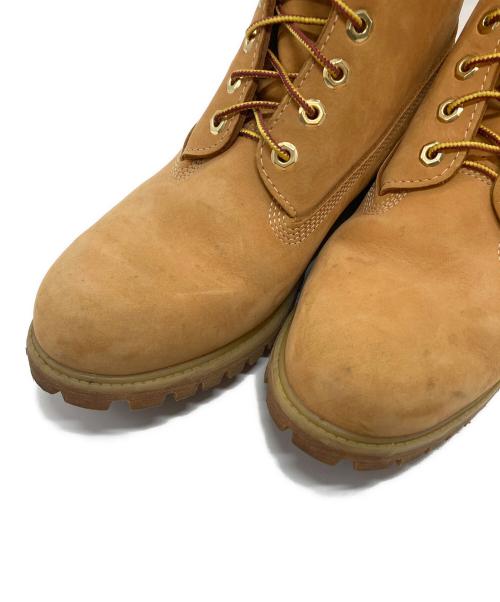 Timberland（ティンバーランド）Timberland (ティンバーランド) 6インチブーツ　レースアップブーツ　イエローブーツ　イエローヌバック ブラウン サイズ:9 1/2Wの古着・服飾アイテム