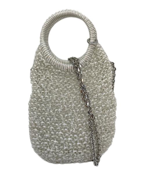 ANTEPRIMA（アンテプリマ）ANTEPRIMA (アンテプリマ) スモールラウンドチェーンショルダーバッグ　ワイヤーバッグ ホワイト サイズ:実寸参照の古着・服飾アイテム