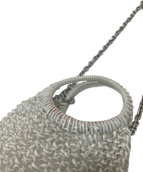 ANTEPRIMA（アンテプリマ）ANTEPRIMA (アンテプリマ) スモールラウンドチェーンショルダーバッグ　ワイヤーバッグ ホワイト サイズ:実寸参照の古着・服飾アイテム