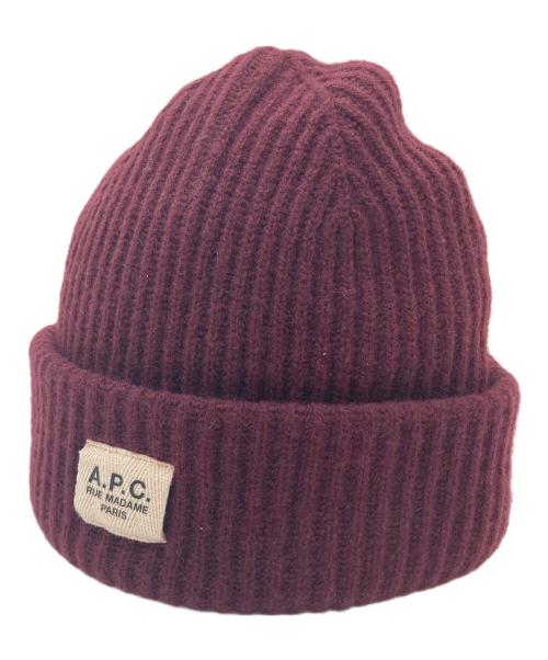 A.P.C.（アーペーセー）A.P.C. (アーペーセー) カシミヤ混ニットキャップ　ニットキャップ バーガンディー サイズ:Mの古着・服飾アイテム