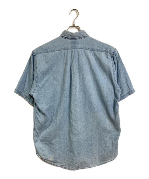 POLO RALPH LAUREN（ポロ・ラルフローレン）POLO RALPH LAUREN (ポロ・ラルフローレン) 【古着】ポニー刺繍半袖デニムシャツ　半袖シャツ　 スカイブルー サイズ:Mの古着・服飾アイテム