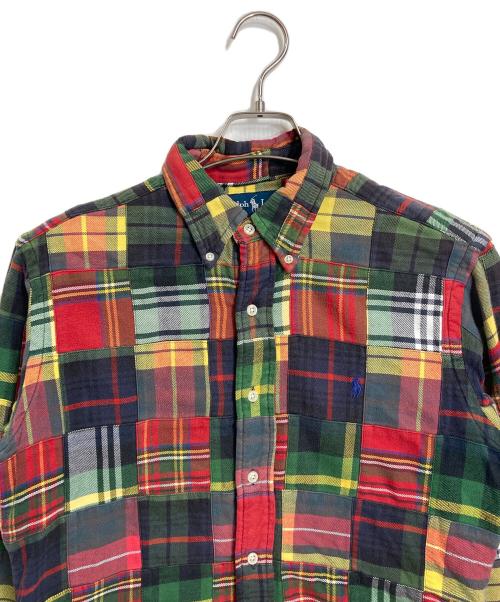 POLO RALPH LAUREN（ポロ・ラルフローレン）POLO RALPH LAUREN (ポロ・ラルフローレン) 【古着】パッチワークシャツ　コットンシャツ　マルチカラー　インパクト マルチカラー サイズ:Mの古着・服飾アイテム