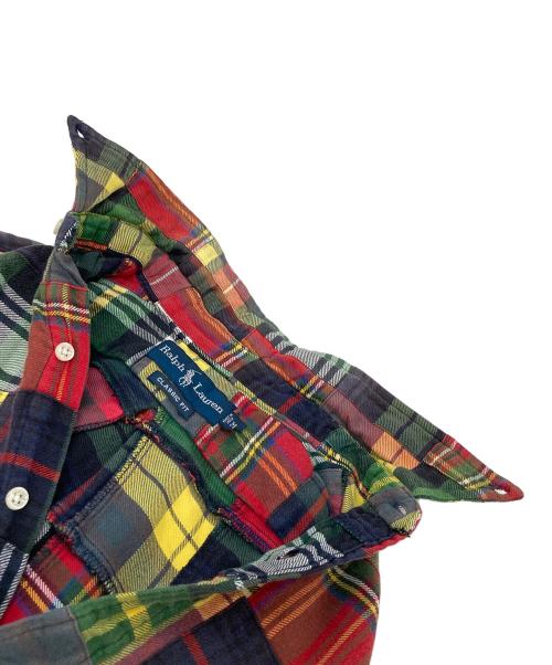 POLO RALPH LAUREN（ポロ・ラルフローレン）POLO RALPH LAUREN (ポロ・ラルフローレン) 【古着】パッチワークシャツ　コットンシャツ　マルチカラー　インパクト マルチカラー サイズ:Mの古着・服飾アイテム