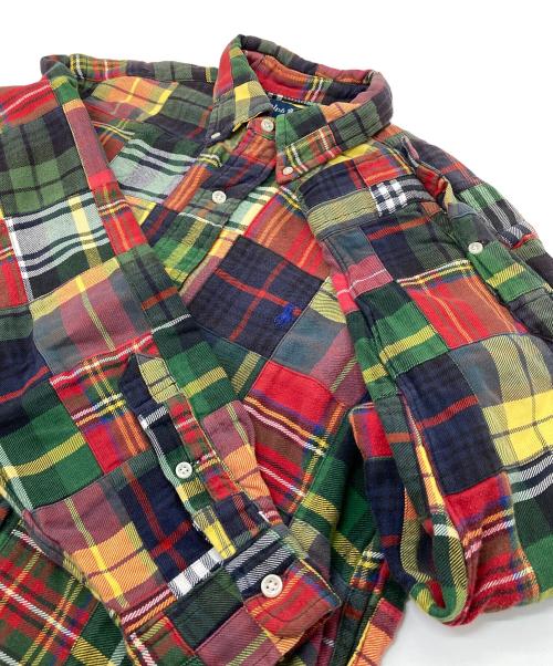 POLO RALPH LAUREN（ポロ・ラルフローレン）POLO RALPH LAUREN (ポロ・ラルフローレン) 【古着】パッチワークシャツ　コットンシャツ　マルチカラー　インパクト マルチカラー サイズ:Mの古着・服飾アイテム