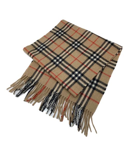 Burberry's（バーバリーズ）Burberry's (バーバリーズ) ノバチェックカシミヤマフラー　マフラー　チェック　 ベージュ サイズ:実寸参照の古着・服飾アイテム