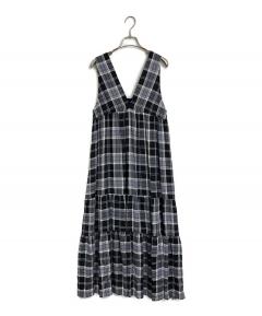 中古・古着通販】HYKE (ハイク) ノースリーブワンピース ネイビー