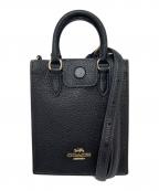 COACHコーチ）の古着「ノース サウス ミニ トート　レザーバッグ　ショルダーバッグ」｜ブラック