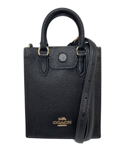 COACH（コーチ）COACH (コーチ) ノース サウス ミニ トート　レザーバッグ　ショルダーバッグ ブラック サイズ:実寸参照の古着・服飾アイテム