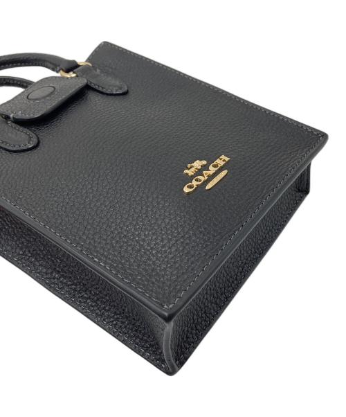 COACH（コーチ）COACH (コーチ) ノース サウス ミニ トート　レザーバッグ　ショルダーバッグ ブラック サイズ:実寸参照の古着・服飾アイテム