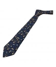 HERMES（エルメス）の古着「80s Vintage ハワイアン フラガールネクタイ　８０年代」｜ネイビー