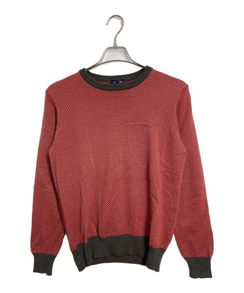 Drumohr（ドルモア）Drumohr (ドルモア) コットンニット　長袖ニット　イタリア製 ピンク×ブラウン サイズ:46の古着・服飾アイテム