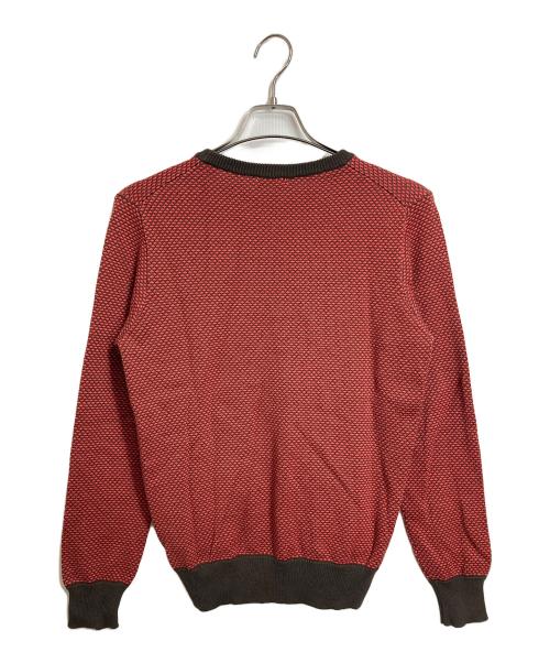 Drumohr（ドルモア）Drumohr (ドルモア) コットンニット　長袖ニット　イタリア製 ピンク×ブラウン サイズ:46の古着・服飾アイテム