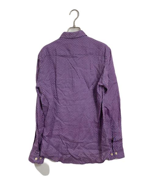 Drumohr（ドルモア）Drumohr (ドルモア) 総柄シャツ　リネンシャツ ピンク サイズ:Sの古着・服飾アイテム