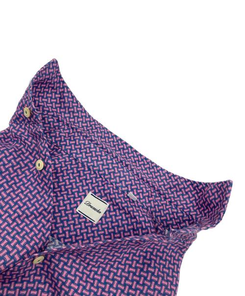 Drumohr（ドルモア）Drumohr (ドルモア) 総柄シャツ　リネンシャツ ピンク サイズ:Sの古着・服飾アイテム