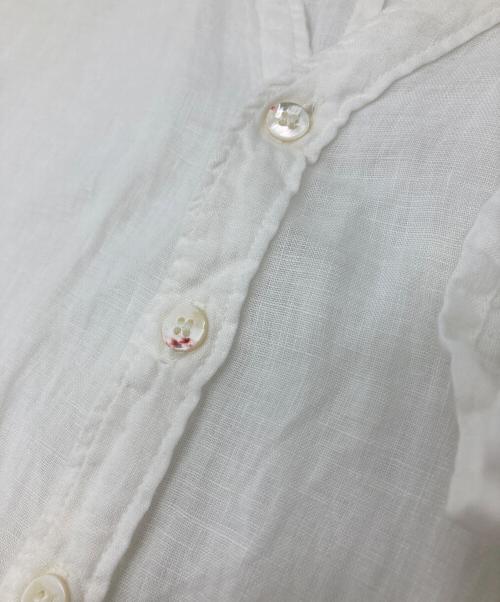 BROCANTE（ブロカント）BROCANTE (ブロカント) リネンキャンバス カルディガンシャツ ホワイト サイズ:2の古着・服飾アイテム