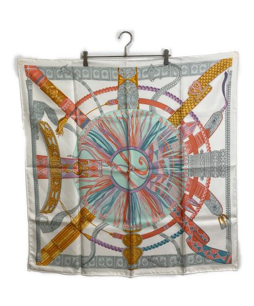 HERMES（エルメス）HERMES (エルメス) シルクスカーフ　ベルトと紐 cein tures et liens　シルク マルチカラー サイズ:実寸参照の古着・服飾アイテム