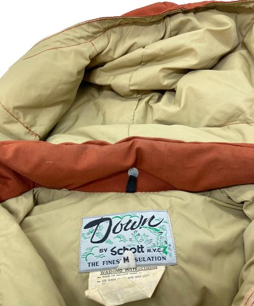 Schott（ショット）Schott (ショット) 【古着】80’S～90’Sダウンジャケット　アウター　ダブルジップ　80年代　90年代 オレンジ サイズ:Mの古着・服飾アイテム