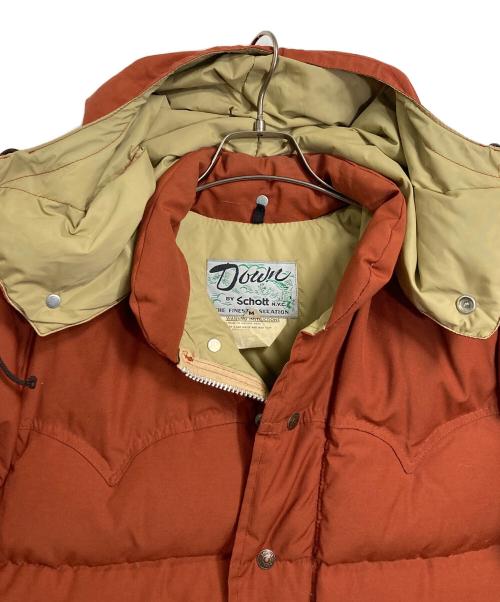 Schott（ショット）Schott (ショット) 【古着】80’S～90’Sダウンジャケット　アウター　ダブルジップ　80年代　90年代 オレンジ サイズ:Mの古着・服飾アイテム