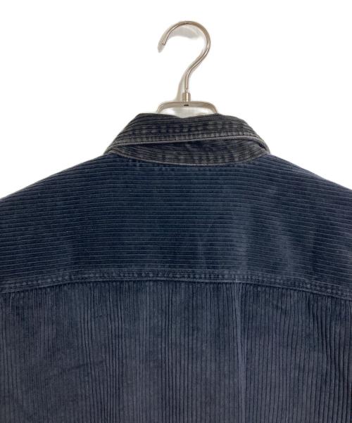 DISNEY（ディズニー）Disney (ディズニー) 【古着】90’Sコーデュロイシャツ　長袖シャツ　ミッキー　プルート　90年代 ネイビー×ブラック サイズ:XLの古着・服飾アイテム