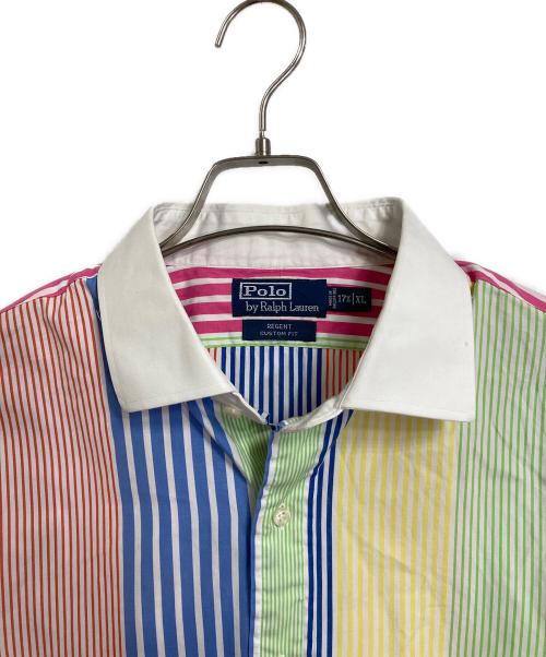 POLO RALPH LAUREN（ポロ・ラルフローレン）POLO RALPH LAUREN (ポロ・ラルフローレン) クレイジーストライプシャツ　長袖シャツ　ストライプ　総柄 マルチカラー サイズ:XLの古着・服飾アイテム
