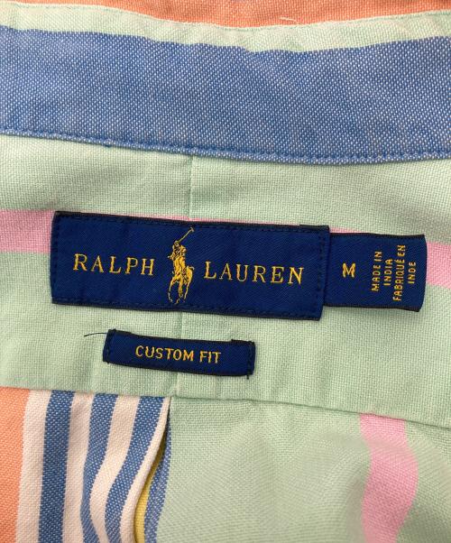 RALPH LAUREN（ラルフローレン）RALPH LAUREN (ラルフローレン) クレイジーパターンボタンダウンシャツ　長袖シャツ　ポニー刺繍　ストライプ　総柄 マルチカラー サイズ:Mの古着・服飾アイテム