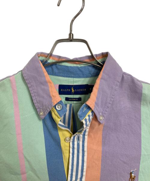 RALPH LAUREN（ラルフローレン）RALPH LAUREN (ラルフローレン) クレイジーパターンボタンダウンシャツ　長袖シャツ　ポニー刺繍　ストライプ　総柄 マルチカラー サイズ:Mの古着・服飾アイテム