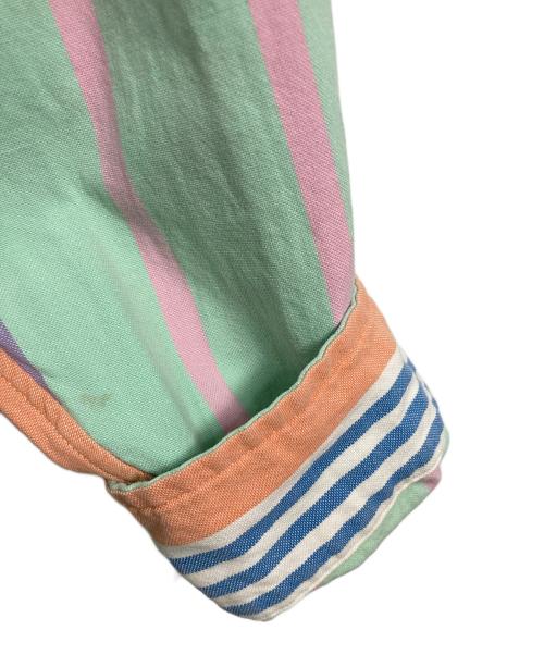 RALPH LAUREN（ラルフローレン）RALPH LAUREN (ラルフローレン) クレイジーパターンボタンダウンシャツ　長袖シャツ　ポニー刺繍　ストライプ　総柄 マルチカラー サイズ:Mの古着・服飾アイテム