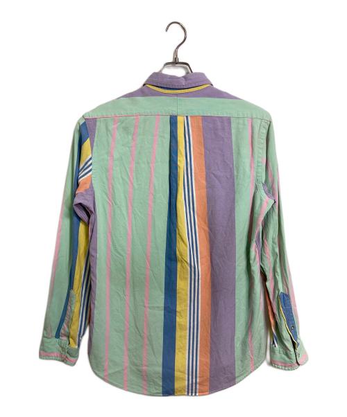 RALPH LAUREN（ラルフローレン）RALPH LAUREN (ラルフローレン) クレイジーパターンボタンダウンシャツ　長袖シャツ　ポニー刺繍　ストライプ　総柄 マルチカラー サイズ:Mの古着・服飾アイテム