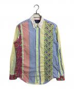 RALPH LAURENラルフローレン）の古着「【古着】90’S フラワー切替 クレイジーパターンボタンダウンシャツ　長袖シャツ　90年代」｜マルチカラー