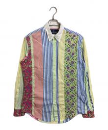 RALPH LAUREN（ラルフローレン）の古着「【古着】90’S フラワー切替 クレイジーパターンボタンダウンシャツ　長袖シャツ　90年代」｜マルチカラー