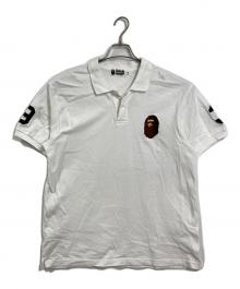 A BATHING APE（ア ベイシング エイプ）の古着「HEAD POLO BAPEC  ヘッド ポロ ベイプ  ポロシャツ　半袖シャツ」｜ホワイト