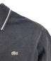 中古・古着 LACOSTE (ラコステ) 配色リブニットインディゴポロシャツ　半袖シャツ グレー サイズ:US L：7000円