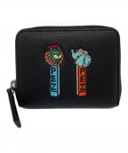 ear PAPILLONNER×Perche×PEZイアパピヨネ×ペルケ×ペッツ）の古着「ジャバラ二つ折り財布　カード収納　コインケース」｜ブラック