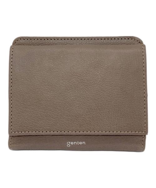 genten（ゲンテン）genten (ゲンテン) フレスコ 二つ折り財布　レザー財布 グレー サイズ:実寸参照の古着・服飾アイテム