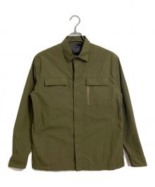 Bagutta（バグッタ）の古着「ナイロンシャツ　綿混シャツ」｜オリーブ