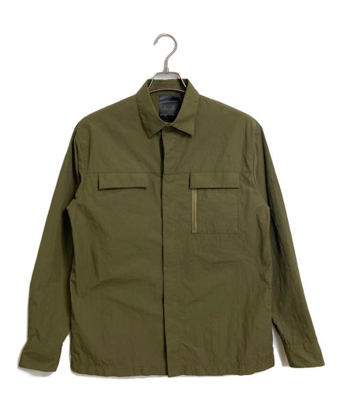 Bagutta（バグッタ）BAGUTTA (バグッタ) ナイロンシャツ　綿混シャツ オリーブ サイズ:Sの古着・服飾アイテム