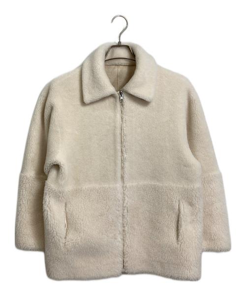 BEAUTY&YOUTH（ビューティーアンドユース）BEAUTY&YOUTH (ビューティーアンドユース) ボア×フェイクムートン リバーシブルブルゾン アイボリー サイズ:Sの古着・服飾アイテム