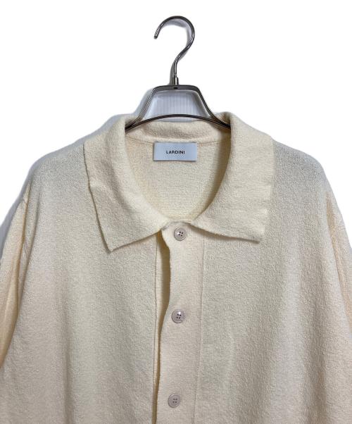 LARDINI（ラルディーニ）LARDINI (ラルディーニ) ニットジャケット カーディガン　ナイロン混カーディガン　イタリア製 アイボリー サイズ:Mの古着・服飾アイテム