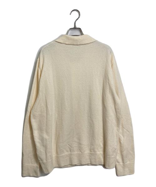 LARDINI（ラルディーニ）LARDINI (ラルディーニ) ニットジャケット カーディガン　ナイロン混カーディガン　イタリア製 アイボリー サイズ:Mの古着・服飾アイテム