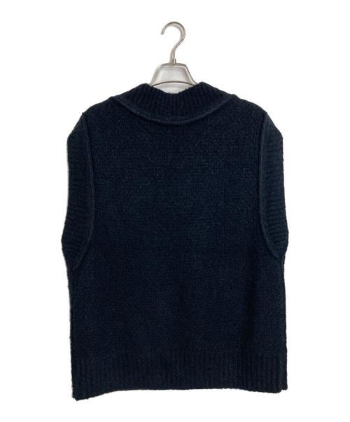 Curensology（カレンソロジー）Curensology (カレンソロジー) ニットベスト　オーバーサイズ ブラック サイズ:FREEの古着・服飾アイテム