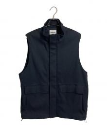 MONKEY TIME（モンキータイム）の古着「ポリエステル スタンド カラー ジップ ベスト」｜ブラック