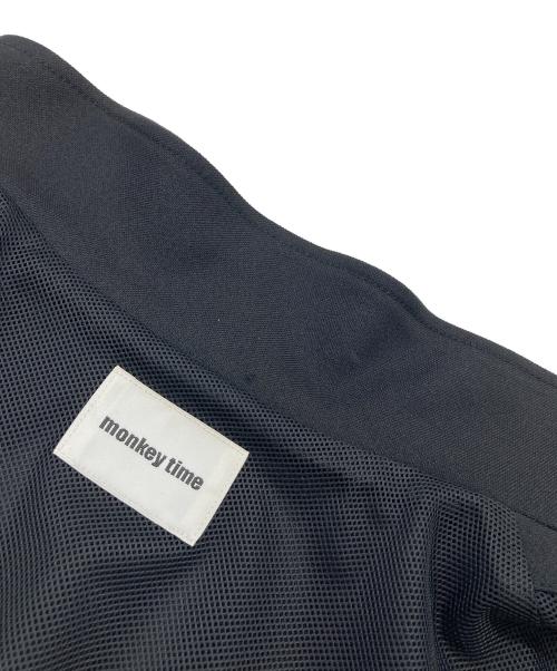 MONKEY TIME（モンキータイム）MONKEY TIME (モンキータイム) ポリエステル スタンド カラー ジップ ベスト ブラック サイズ:Lの古着・服飾アイテム