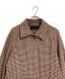 green label relaxing (グリーンレーベルリラクシング) SC バルマカン ロング コート ガンクラブチェック柄 ブラウン サイズ:40：9000円