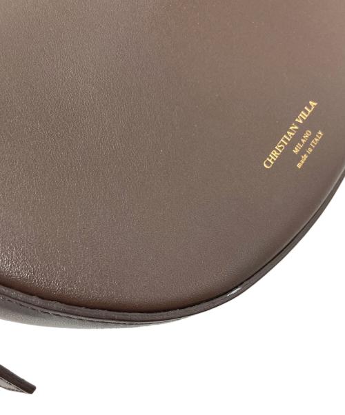 CHRISTIAN VILLA（クリスチャンヴィラ）CHRISTIAN VILLA (クリスチャンヴィラ) ハーフムーンバッグ ブラウンの古着・服飾アイテム